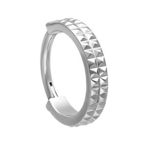 titanium rivet clicker hinged ring piercing jewelry