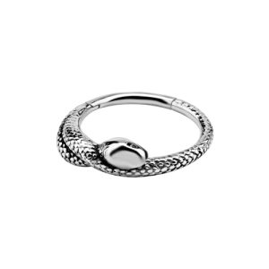 steel hinged clicker snake ring piercing jewelry