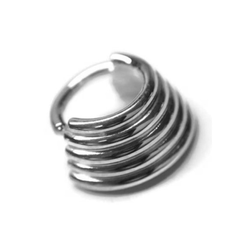 Titanium Hinged Clicker Ring Stacked Piercing Jewelry