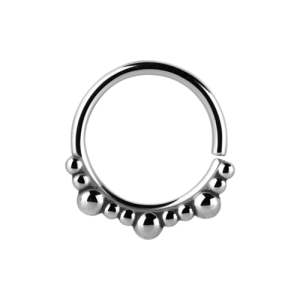 steel continuous ring ornamental tribal piercing jewelry