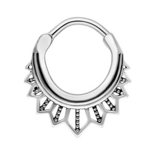 titanium hinged clicker ring ornamental piercing jewelry