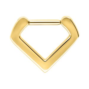 steel triangle clicker hinged ring piercing jewelry