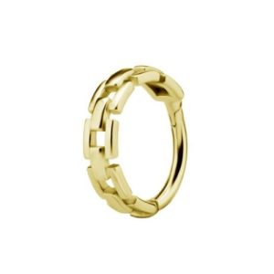 steel chain clicker hinged ring piercing jewelry