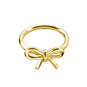 steel bow clicker hinged ring piercing jewelry