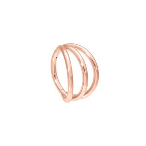 rose gold steel clicker hinged triple ring piercing jewelry
