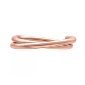 rose gold steel clicker hinged ring double crossed piercing jewelry