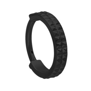 black steel rivet clicker hinged ring piercing jewelry