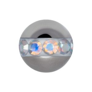 steel crystalline ball attachment jewelled externally threaded piercing