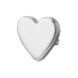 titanium heart attachment internally threaded piercing