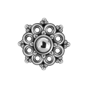 steel ornamental mandala attachment internally threaded piercing jewelry
