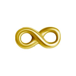 steel gold plated infinity attachment internally threaded piercing