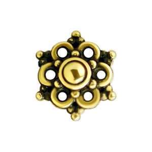 steel gold plated mandala ornamental attachment internally threaded piercing