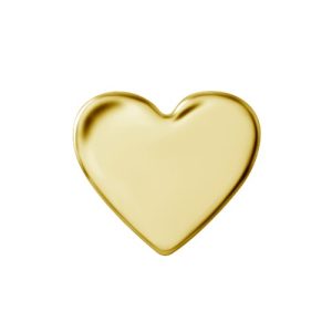 titanium gold plated heart attachment internally threaded piercing
