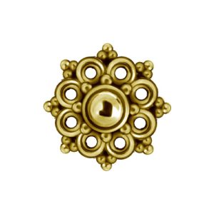 steel gold plated internally threaded mandala attachment piercing