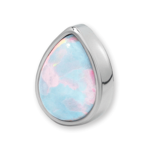 titanium opal teardrop attachment internally threaded piercing