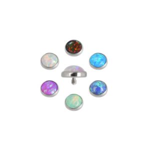 titanium opal disc attachment internally threaded piercing