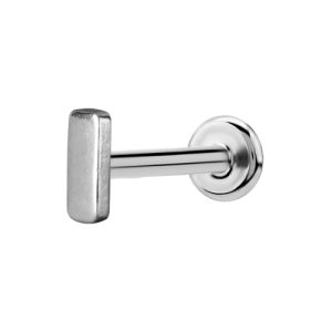 titanium internally threaded labret with bar attachment piercing jewelry