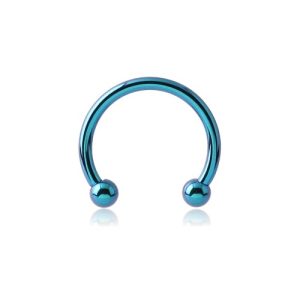 anodized titanium circular barbell piercing jewelry