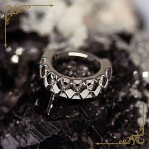 tether steel carbonado hinged clicker ring piercing jewelry