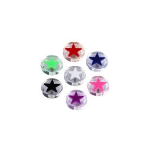 acrylic star disc attachment externally threaded piercing