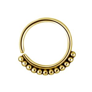 gold plated steel continuous ring ornamental tribal piercing jewelry