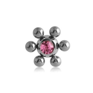 steel jewelled flower satellite attachment externally threaded piercing