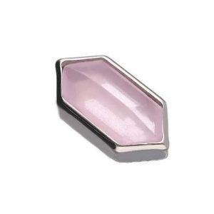 titanium karen rose quartz attachment internally threaded piercing