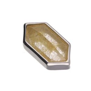 titanium karen rutilated quartz attachment internally threaded piercing