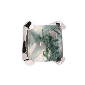 titanium lena moss agate attachment internally threaded piercing