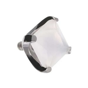 titanium prong set moonstone attachment internally threaded piercing