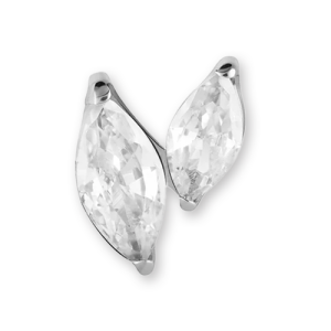 titanium jewelled prong set attachment piercing internally threaded gentle