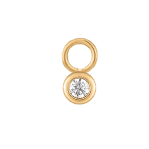 Secret Fauna 14k gold accessory jewelled lab grown diamond piercing jewelry tear charm
