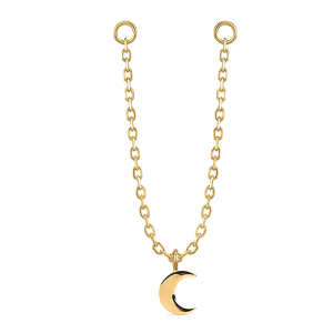 Secret Fauna 14k gold chain accessory piercing jewelry luna bond connector moon