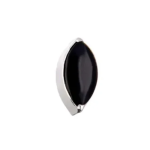 titanium marquise cut onyx attachment internally threaded piercing